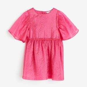 H&M Pink Ruffle Sleeve Dress